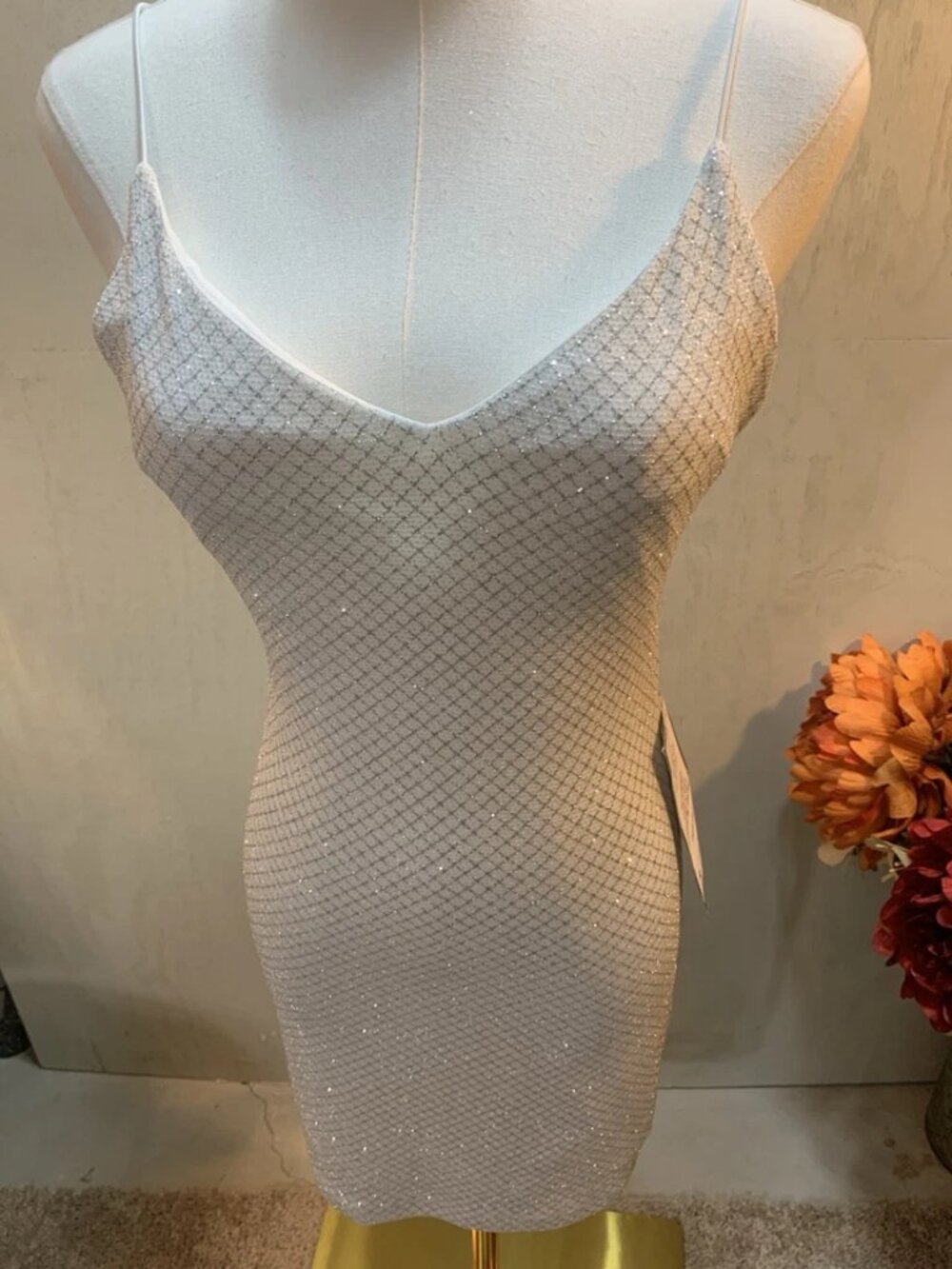 B. Darlin White Shimmer Mini Dress